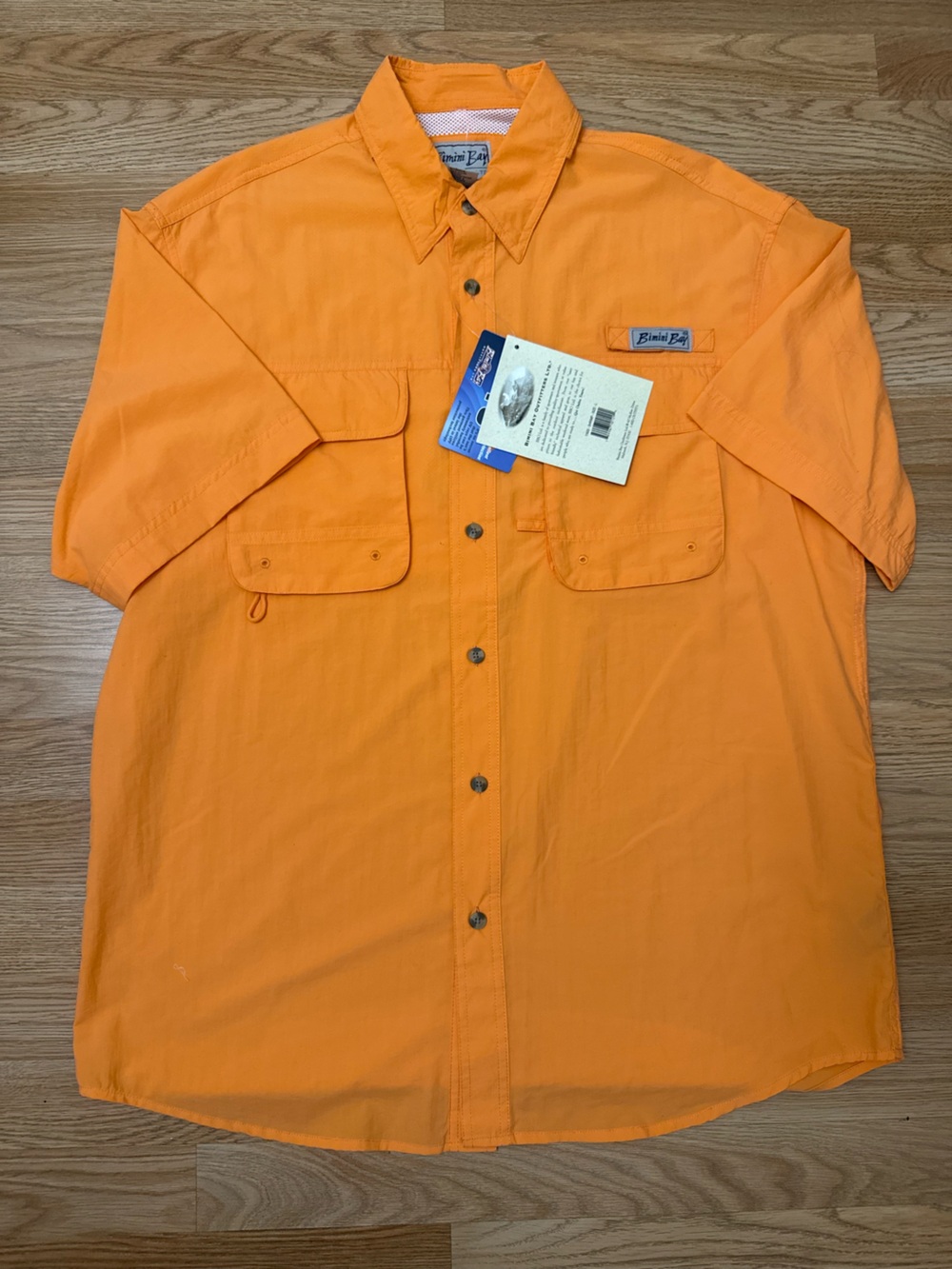 Bimini Bay Men's Short-Sleeve Button-Down Shirt - Orange